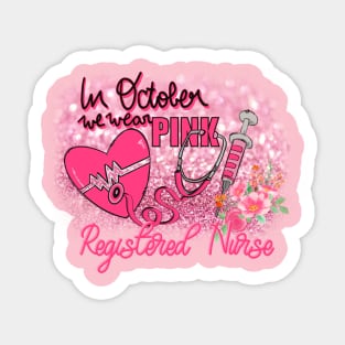 Registered Nurse October Pink Sticker